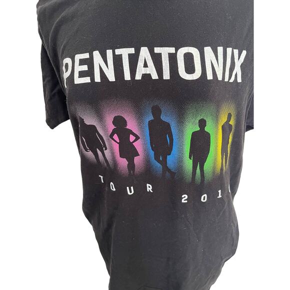 Pentatonix Tour T-Shirt Mens Medium Slim Fit DUAL SIDED Concert Pickup - Picture 3 of 3